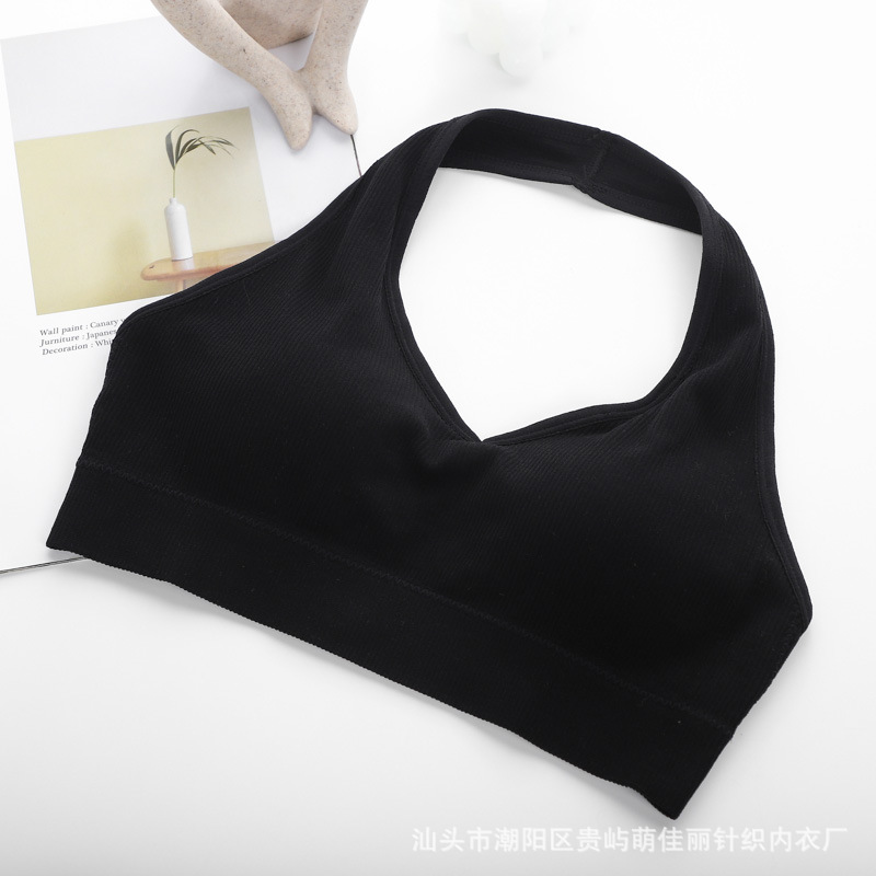 Breien Vest Halter Schoonheid Terug Zomer Streetwear Crop Top Vrouwen Tank Top Mouwloos Hemdje Vrouwen: black vest