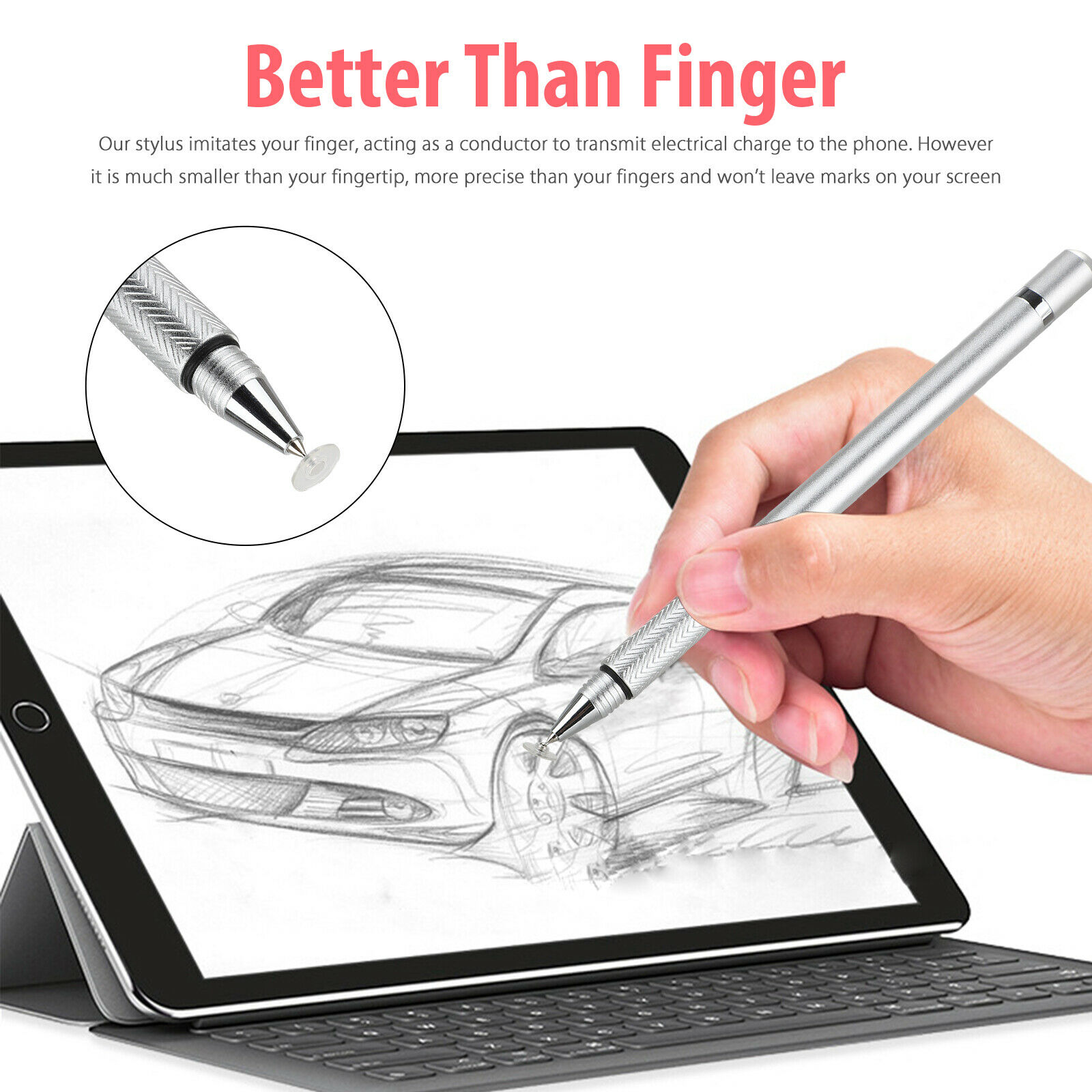 Stylet intelligent à écran tactile capacitif actif, crayon de dessin magique, pour téléphone Android, iPad, Samsung, tablette, accessoires
