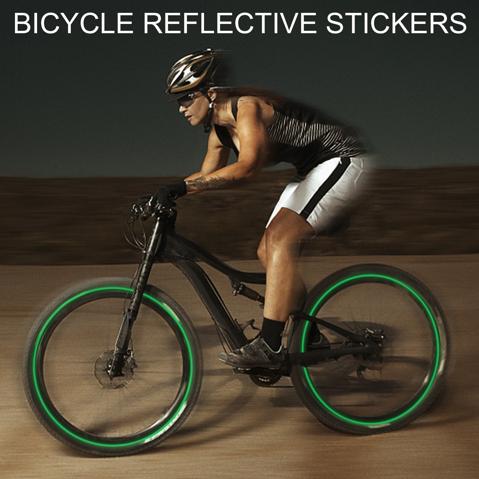 Bike Reflective Stickers Bicycle Reflective Safety Warning Strips Reflectante Bike Wheel Set Sticker Mtb Bicycle Decals