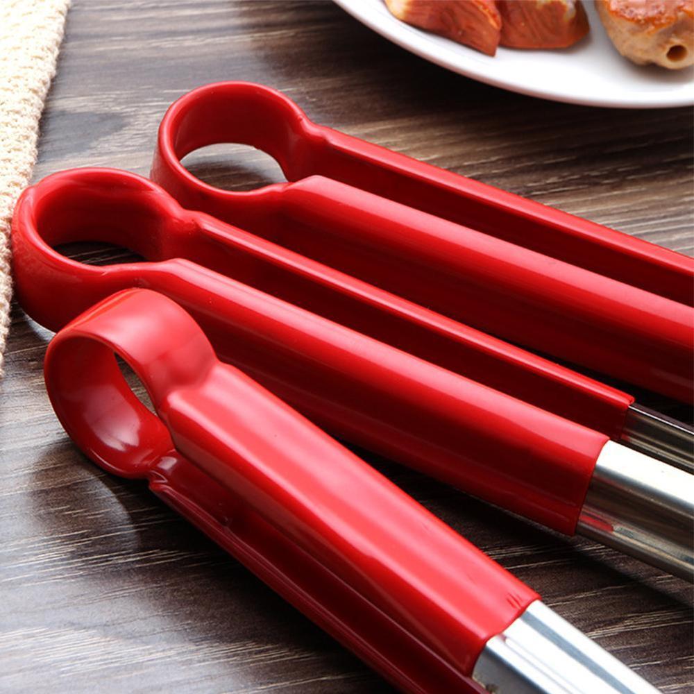 Silicone Voedsel Tong Staal Keuken Tang Siliconen Klem Antislip Clip Salade Keuken Bbq Gereedschap Accessoires Koken Y2O0