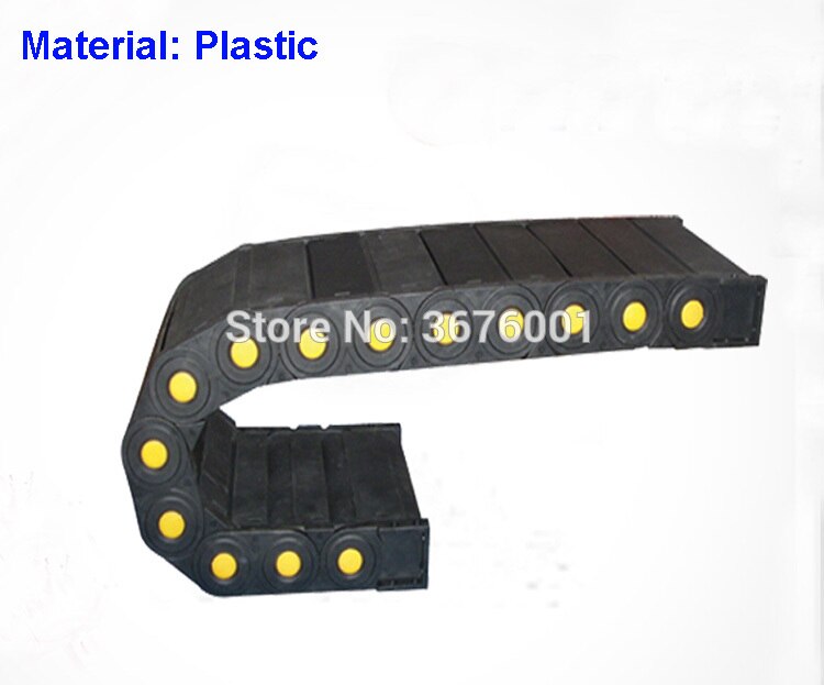 1Pcs 25x38 1M Transmission Chains Closed Fully Enclosed Plastic Towline Cable Drag Chain Bending Radius (R)=55,75,100,125mm