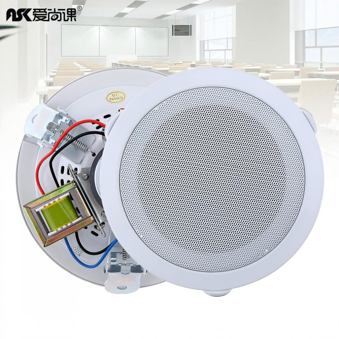 5 Inch 10W Metal Microphone Input USB MP3 Player Ceiling Speaker Public Broadcast Background Music Speaker for Home