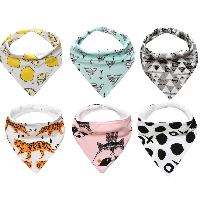 Comfy Kids 6 Kleuren Slabbers Kinderen Katoen Bandana Slabbetjes Voeden Speeksel Handdoek Dribble Driehoek Waterdichte