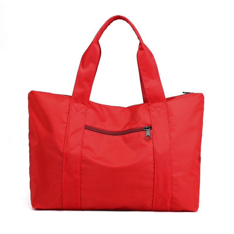 Sac de chariot de loisirs imperméable à l'eau sac de voyage à main pour femme portable grande capacité bagages à courte distance sac momie: red