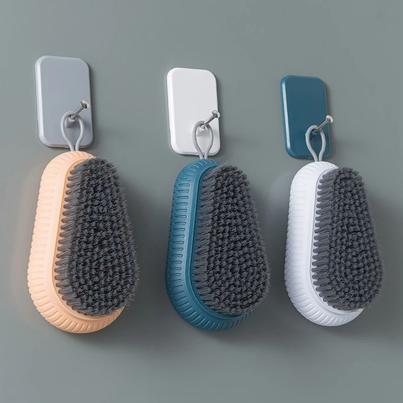 Cepillo de cerdas suaves para el hogar, pantalones de lavandería multifuncionales, calcetines para zapatos, lavado a mano, herramienta de cepillo de limpieza de ropa para lavado de baño