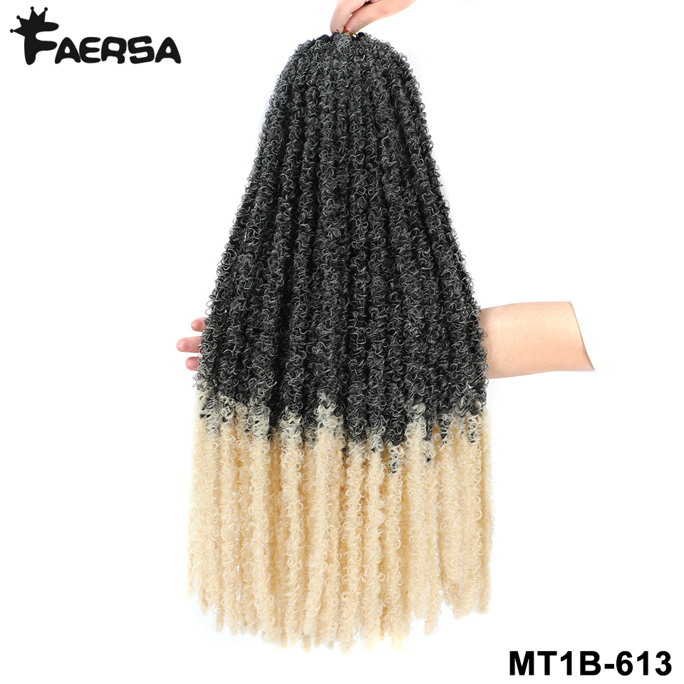Borboleta locs crochê cabelo dreadlocks meche falso fechaduras crochê tranças de cabelo extensões fechaduras macias trança encaracolado cabelo sintético: P1B/613