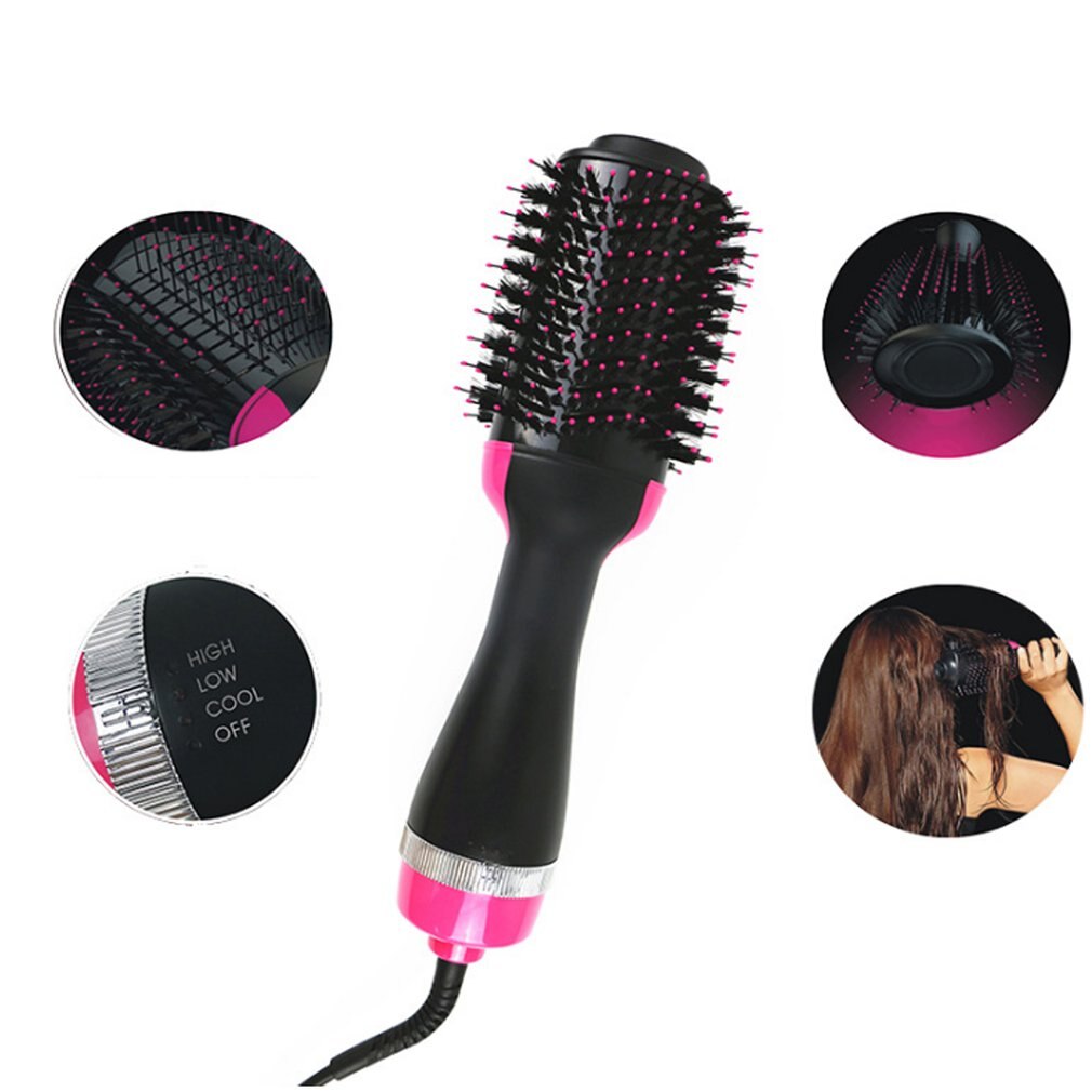 Sèche-cheveux peigne multifonctionnel infrarouge négatif Ion Air peigne cheveux raides Curling peigne directe