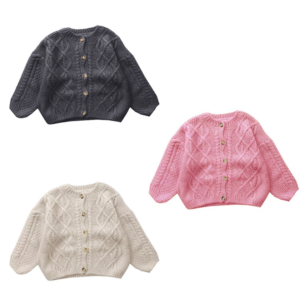 Cárdigan de estilo coreano para niña, suéter rosa de punto retro, cárdigan grueso para niña, abrigo, suéter para niña, Otoño e Invierno