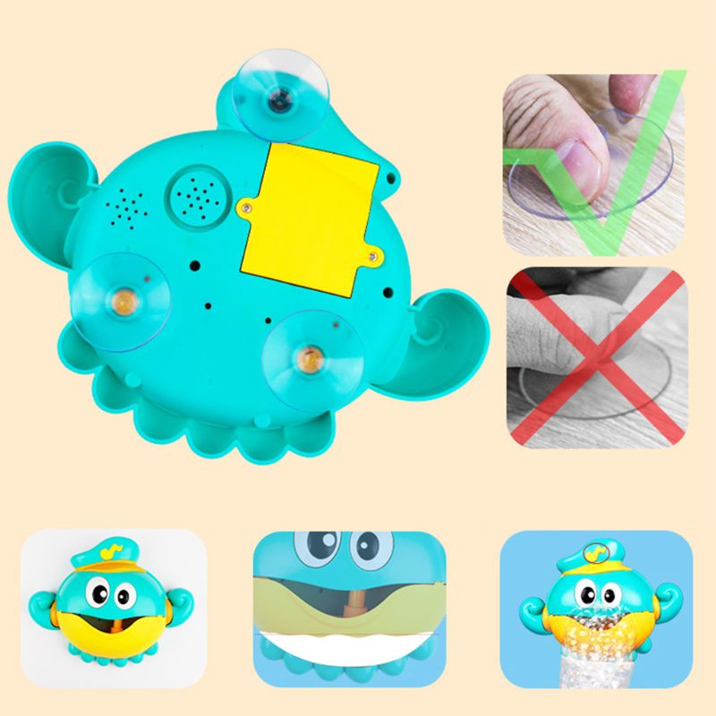 Polpo Macchina Della Bolla con 12 mini Musica Elettrico Bagno di Bolla creatore giocattolo per I Bambini Delle Ragazze Dei Ragazzi