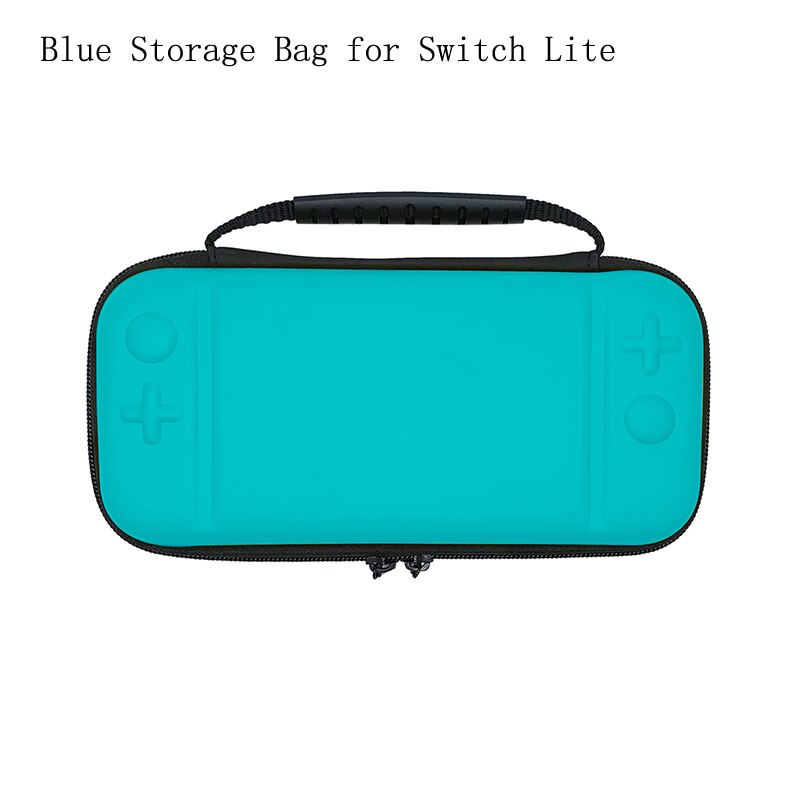 Nintend switch lite bærbar opbevaringspose anti-shock hård shell eva beskyttende bæretaske krystal transparent taske tilbehør: Blå opbevaringspose