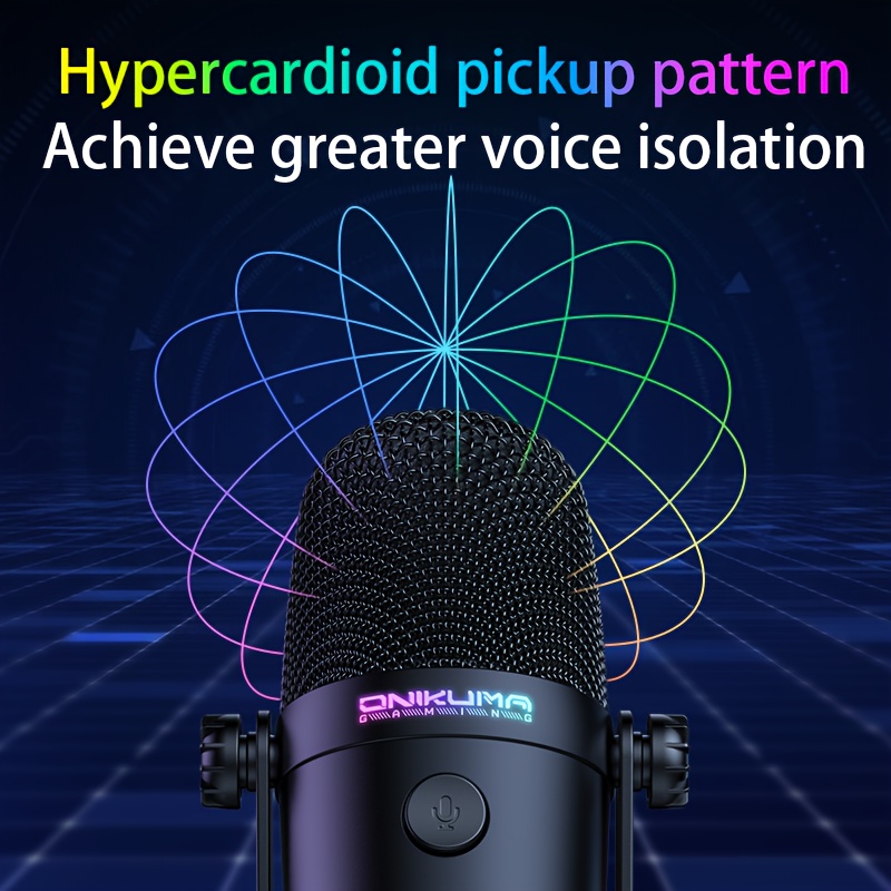 Onikuma M830 Desktop Conference Microphone Wired Standing Mic | Pc Karaoke Recording | Gaming Voice Chat | Hd Noise Reduction | Plug