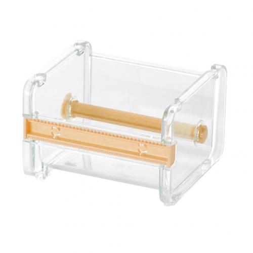 Desktop Paper Tape Cutter Holder Dispenser Craft Office Stationery Box: Yellow