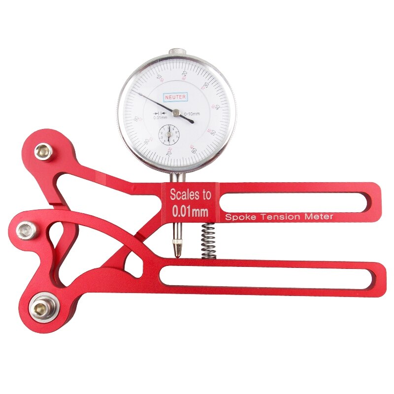 MTB elektroniczny miernik napięcia szprychy cyfrowa skala wskaźnik rowerowy miernik tensjometr szprycha rowerowa napięcie narzędzie czerwony