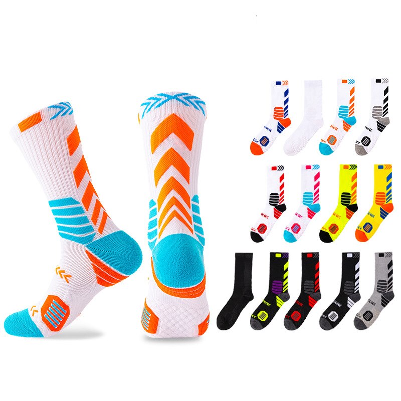 Sports Knee-High Basketball Socks Elite Thick Sports Socks Non-slip Durable Skateboard Towel Bottom Socks Stocking