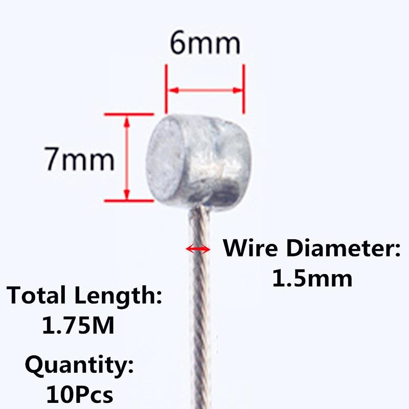 10 stk rustfrit stål cykel bremsekabler bremse gear ledninger indre wire line mtb mountain kabel cykel