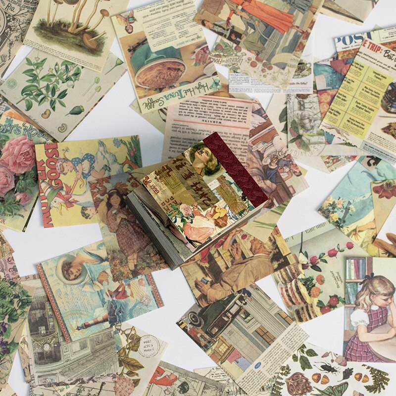 Vanyi middelalder mini 400 stk spesialpapir carddiy retro hangtagscrapbooking / kort lager / journaling prosjekt med hull kort: D