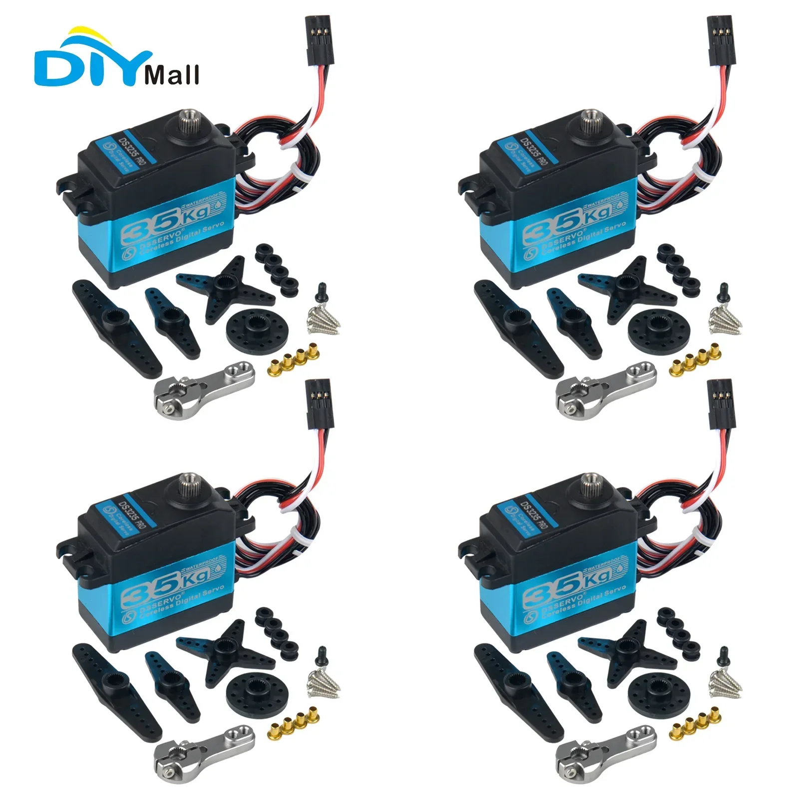 Servo Digital DS3235 PRO de 35kg, motor sin núcleo de 180/270 grados con servos de brazo Servo de 25T para Robot