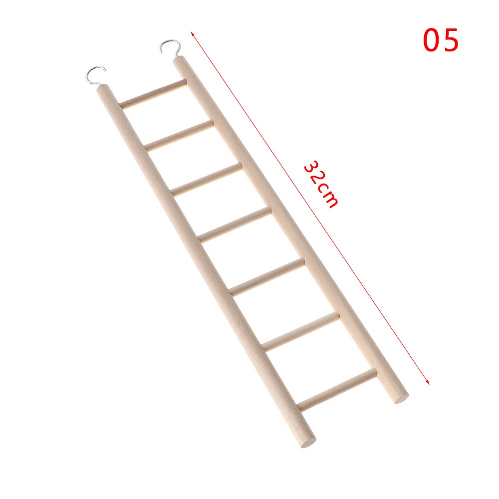 1 Uds Swing de escalera escalada de madera escaleras para pájaros juguetes loro juguete hámster de juguete artesanal jaula decoración suministros: Type 5