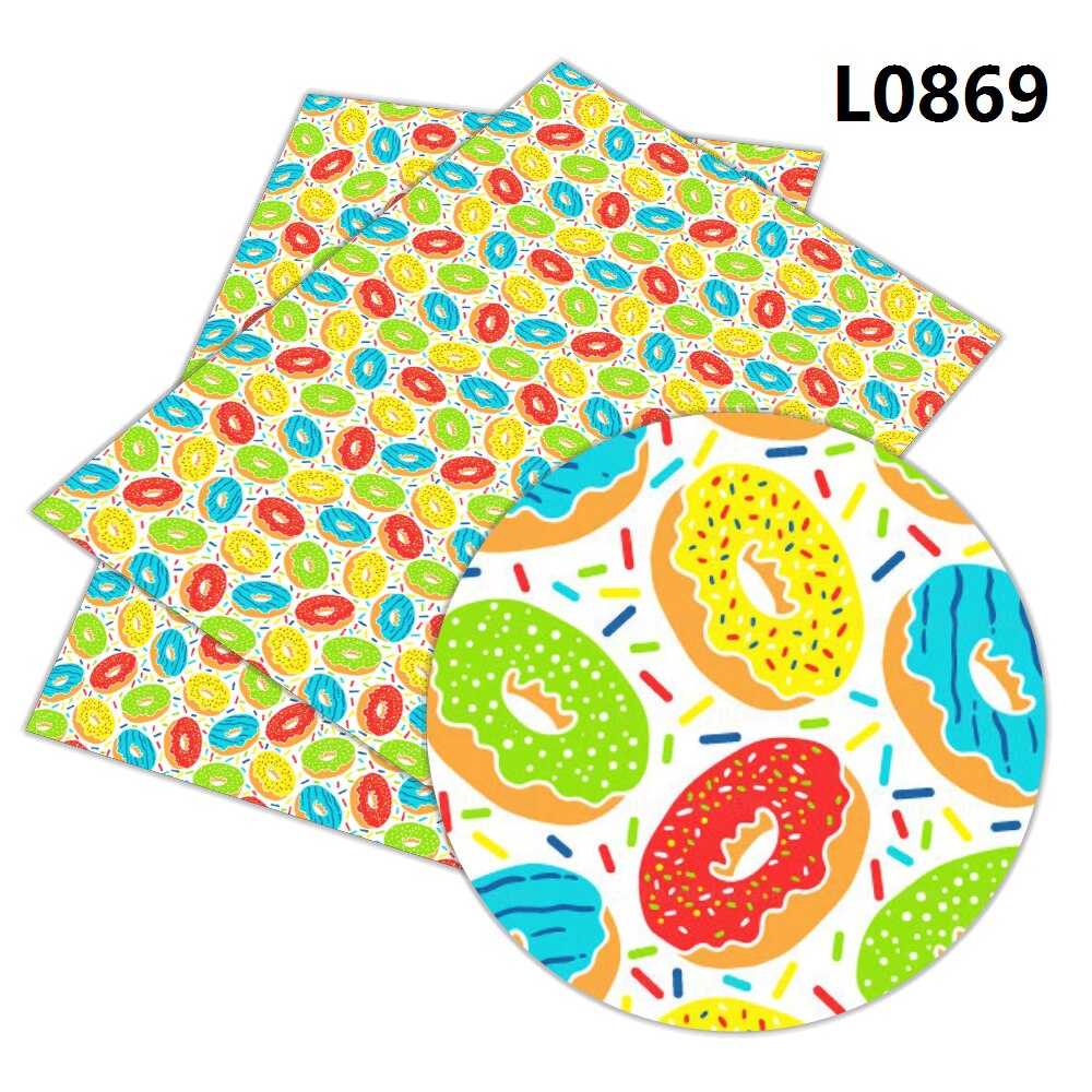 30 cm x 136 cm dessertmønster trykt hårsløyfe i kunstskinn gjør-det-selv dekorasjonshåndverk  l081 l082 l086 l087 l099 l100: L0869