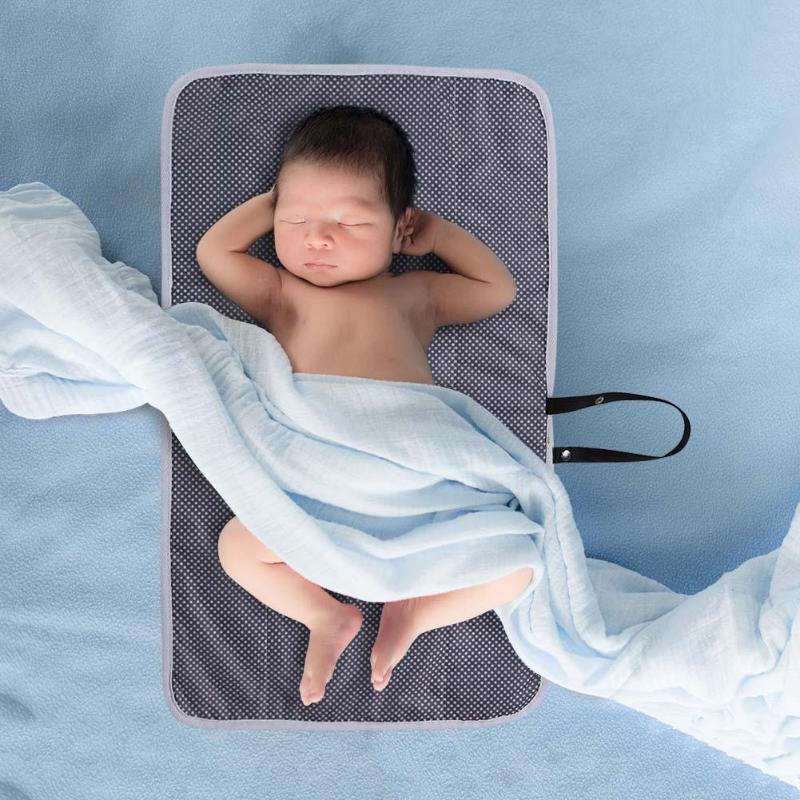 Folding Baby Nappy Changing Pad Waterproof Infant Diaper Change Cotton Mat