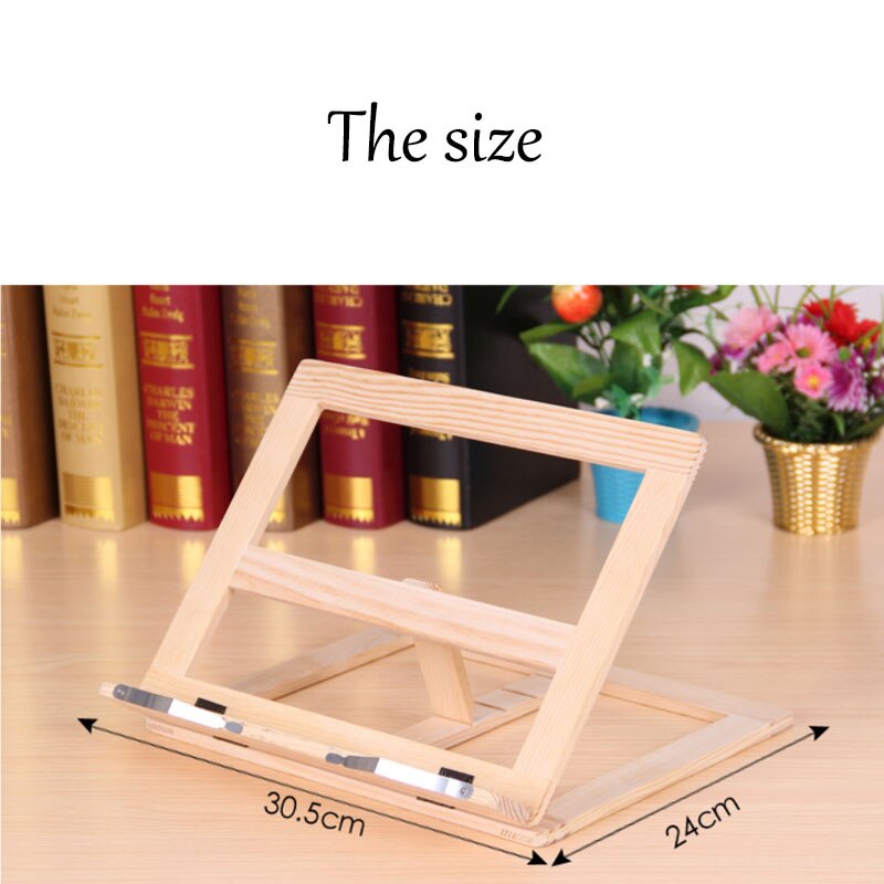 Free Your Hands Reading Rack Magazine Holder Book Shelf Wooden Reading Book PC Cookbook Support Stand Bookends Multifunctional