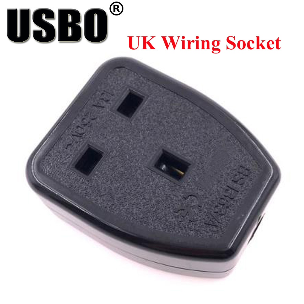 Supply Black BS1363 Britse standaard bedrading plug Vrouwelijke socket 13A 250 v stopcontact Singapore Maleisië Thailand Saoedi-arabi ë