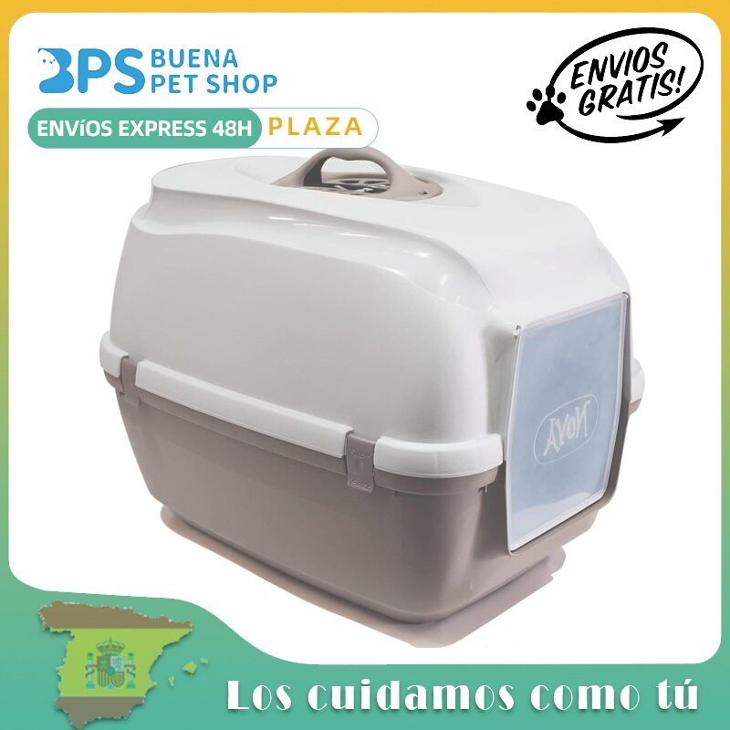 Bandeja Gatos Gatitos Aseo Areneo Cerrado para Mascotas Gatos Bandeja Sanitaria Plástica Cerrada Tamaño Color Azul 55* 37*40cm