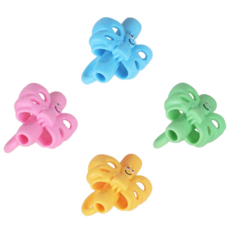 1PC Butterfly Style Three Finger Writing Corrector Pencil Grip Children Kids Learning Holding Device Correcting Pen Holder Postu