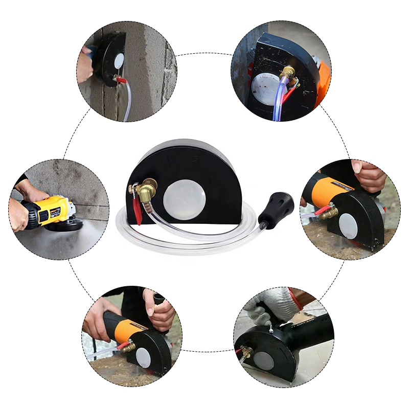 120X43Mm Haakse Slijper Schild Set Met Water Pijp Wheel Guard Veiligheid Protector Cover Water Snijmachine Base veiligheid Cover