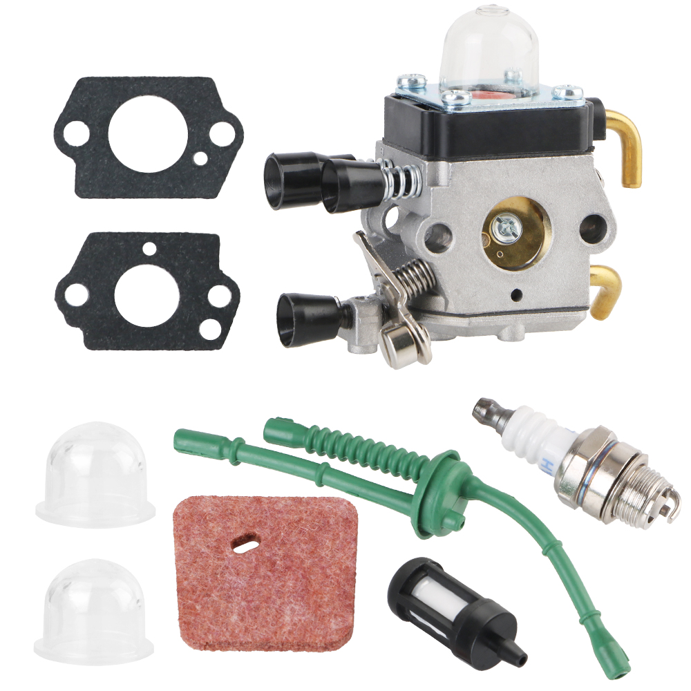 Carburador de alto desempenho para filtro de ar de óleo de motor de 2 tempos para Stihl FS55 FS55R FS55RC KM55 HL45KM55R FS38 acessório: Branco