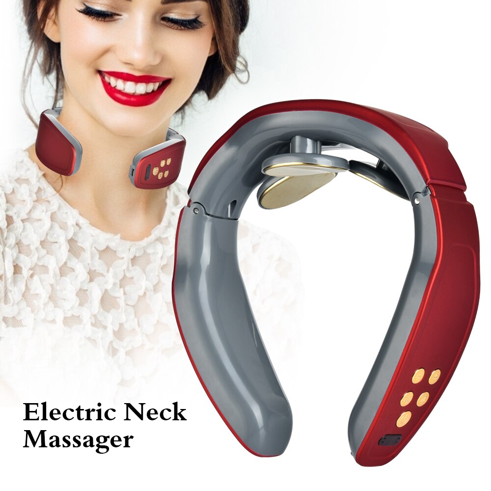 Neck Massager Electric Neck Massage Pain Relief Tool Rechargeable USB Cervical Traction Therapy Massage Health Care