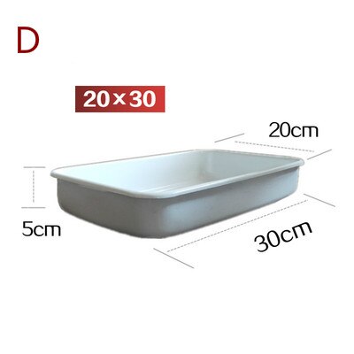 Enamel tray, white thickened enamel square plate, disinfection tray and laboratory tray. 2 pieces 1 / pack.: D