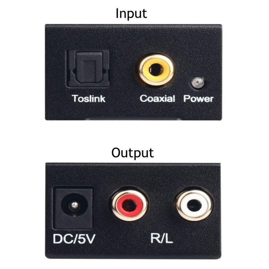 Grwibeou Bluetooth Digital to Analog Audio Converter Adapter Amplifier Decoder Optical Fiber Coaxial Signal to Analog DAC Spdif