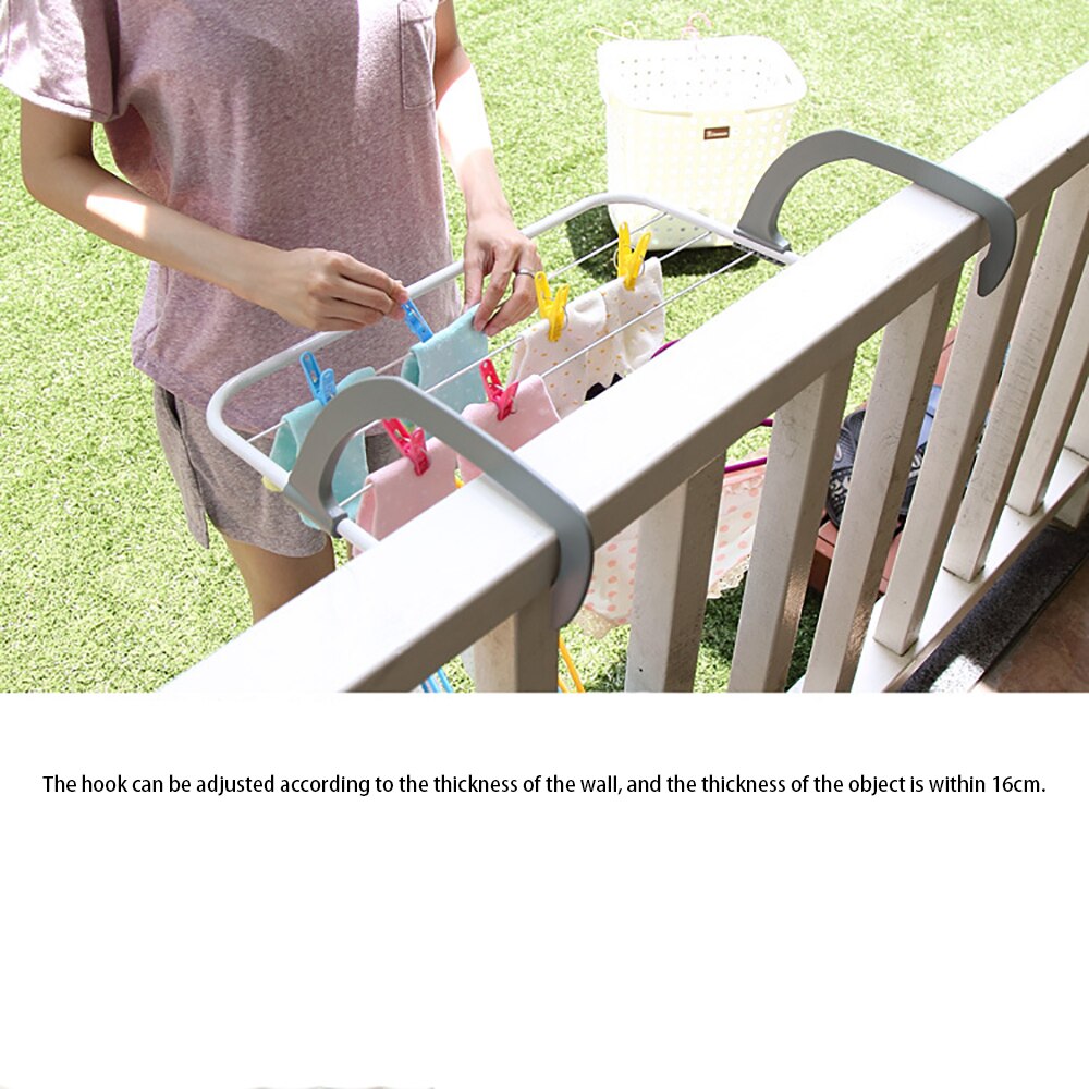 Outdoor Pole Opslag Airer Opknoping Droogrek Kleding Wasserij Multifunctionele Radiator Balkon Telescopische Vouwen Verstelbare