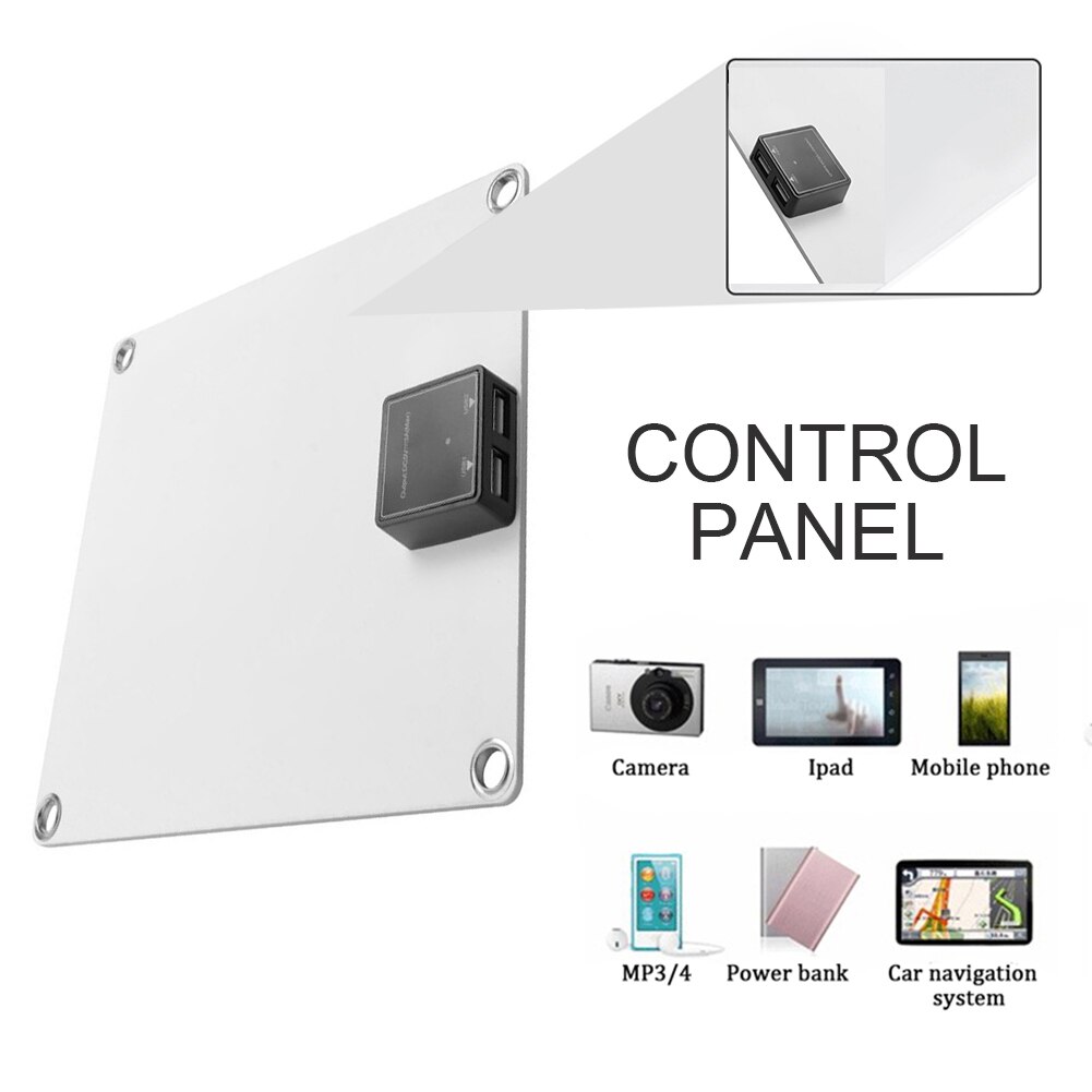 Monokristallijn Zonnepaneel Waterdichte Draagbare Outdoor Usb 5V 10W Semi-Flexibele Solar Power Led Waterdicht Eenvoudige Installatie