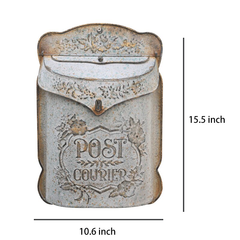 Buzón de correo de pared para exteriores, decoración de estilo Retro, artesanías, poste de Metal montado en la pared, poste de granja