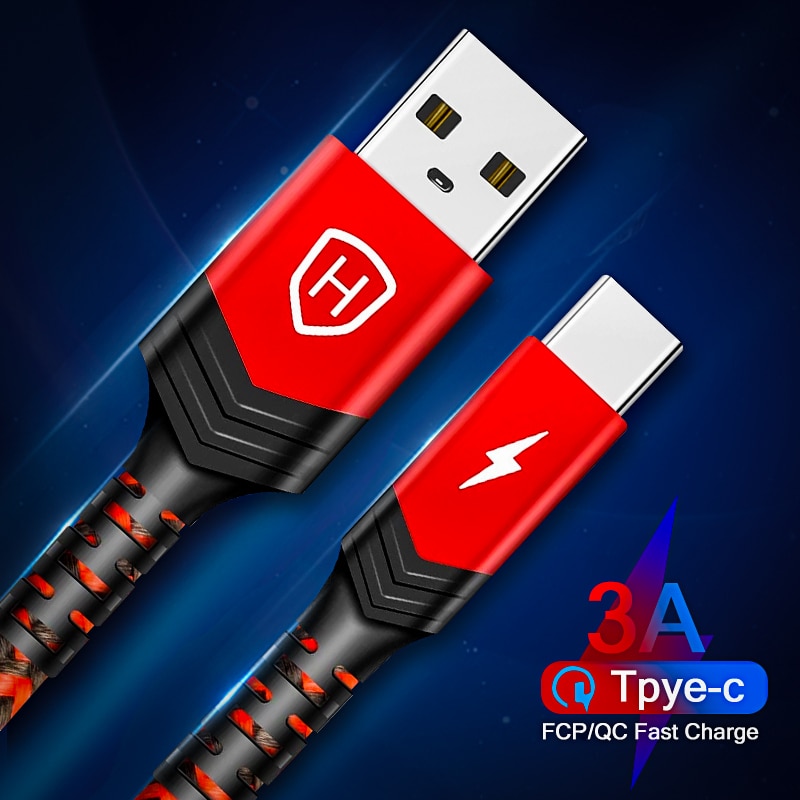 MAXCURY USB C Cable Type C Cord Charging Cord for Samsung S7 S6 Extension cable usbc cable charge the phone for pc