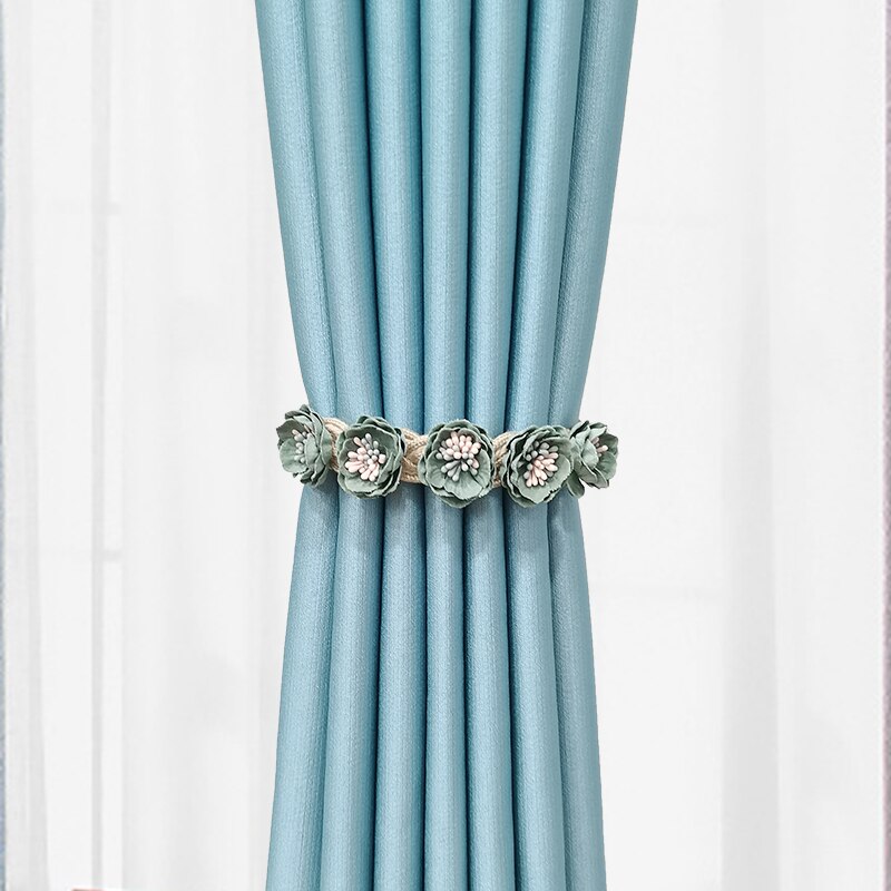 Pince à cordon pour rideaux, porte-rideau avec crochets et aimants: 1PCs No flowers 5