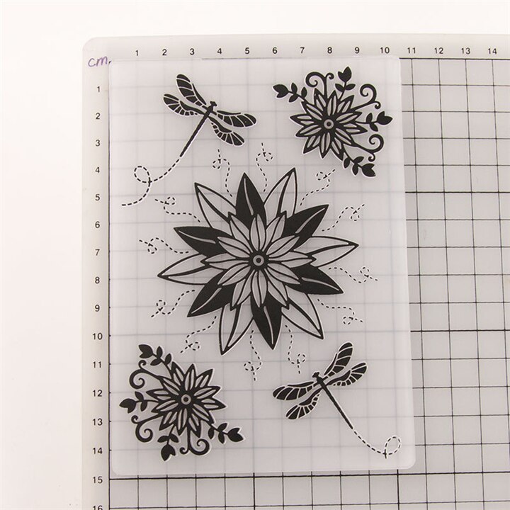 Gabarit de Scrapbook en relief | Bricolage, fabrication de carte, carte artisanale, gabarit de carte plastique, timbre Transparent, décoration de mariage: Bleu profond