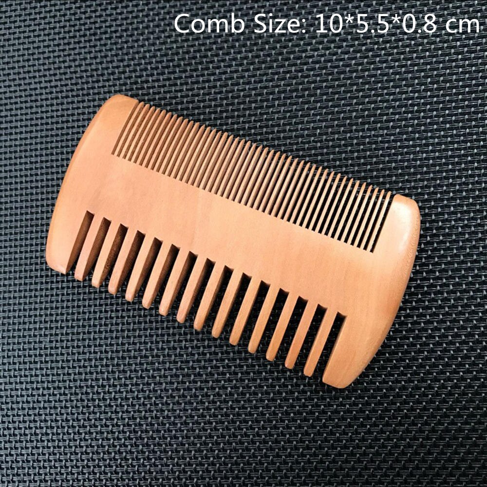 Peine de madera de sándalo Natural Boutique, pelo de cepillo de dientes finos, masajeador de cabeza antiestático, herramientas para el cuidado del cabello, 1 unidad: Wood-3