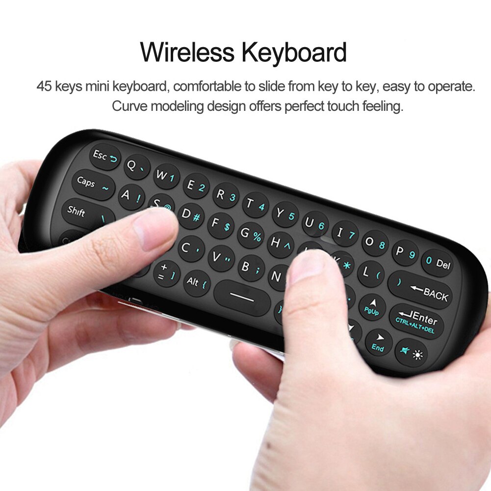 W1 2.4G Wireless Keyboard Air Mouse Smart Remote Control for Android TV Box PC Portable Rechargeable Wireless Keyboard