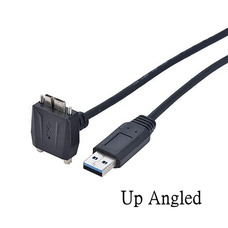 5M 3M USB 3.0 to USB3.0 Micro/B Up Down Left Right Angled 90 Degree Screw Mount Data Cable for Point Grey Chameleon Camera: Up Angled / 1.2m