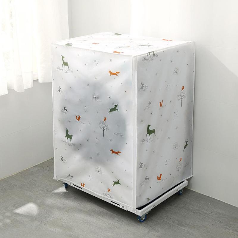 PEVA Washing Machine Cover 62*56*83cm Sunscreen Dust Washing Top Front Jacket Cover Case Dust Protective Machine Proof Open U4Y2