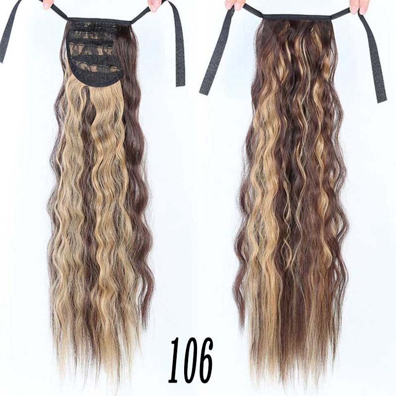 XUANGUANG For women Long ponytail Curly hair Hair extension Long hair Curly hair Banded ponytail: 106