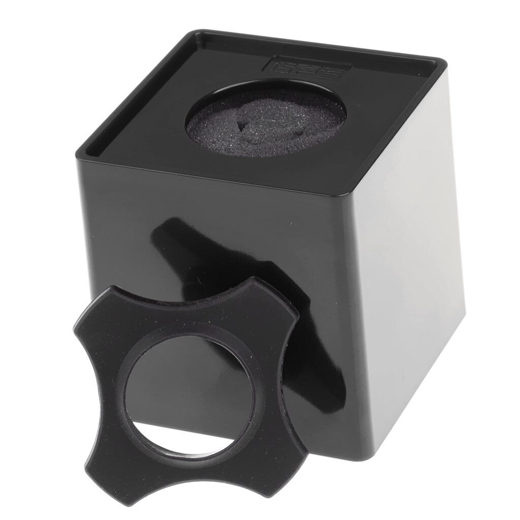 Handheld Microphone Shock Mount Mic Speaker Stand Cube Station Logo 45mm Hole