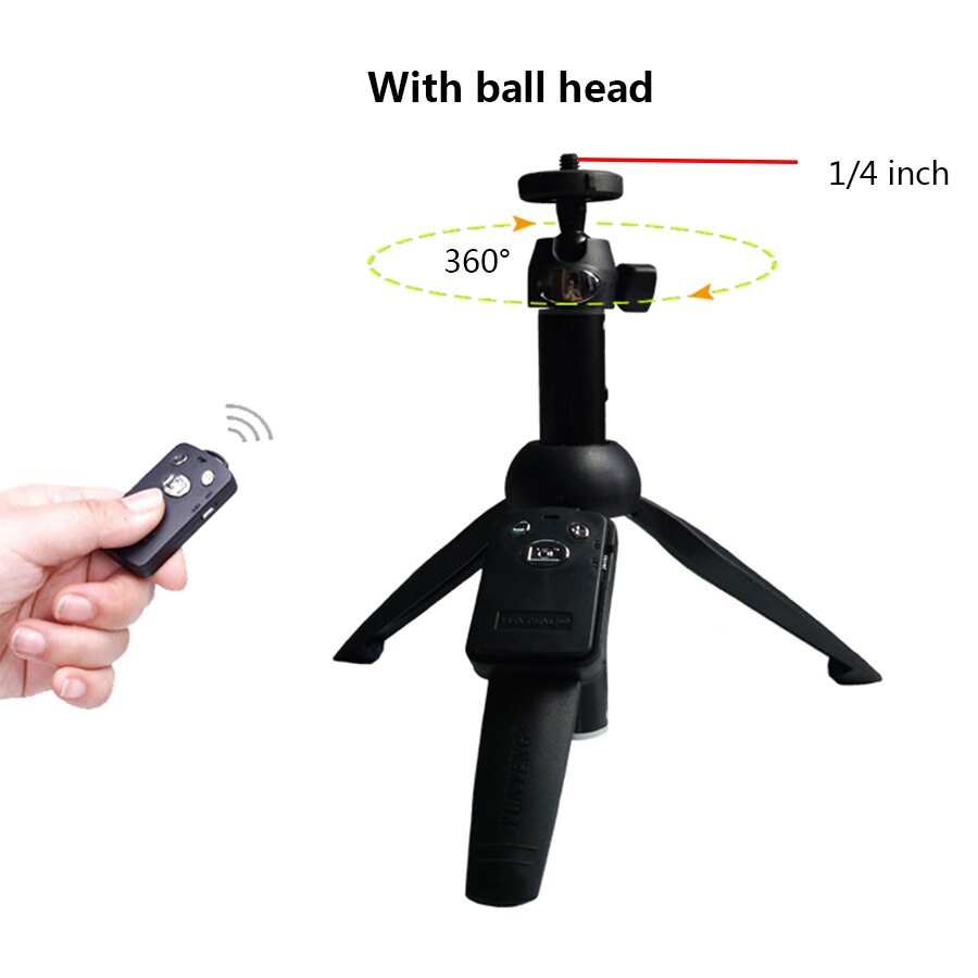 3 In 1 Mini Selfie Stok Met Statief Balhoofd Voor Gopro Camera &#39;S Bluetooth Remote Monopod Voor Iphone Xiaomi Samsung telefoons