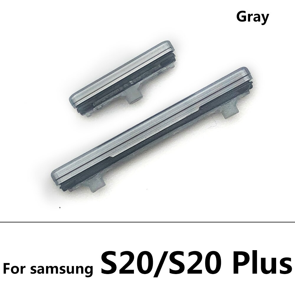 Power Knop + Volume Zijknop Voor Samsung Galaxy S20 / S20 Plus / S20 Ultra Rne Plastic Knop: S20 Grey