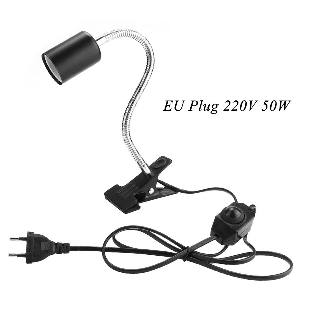 impostato di lampade per rettili lampada UVB 3.0 con lampadina a clip portalampada termometro igrometro tartaruga tartaruga lampada crogiolarsi kit lampada di calore: EU spina 220V 50W