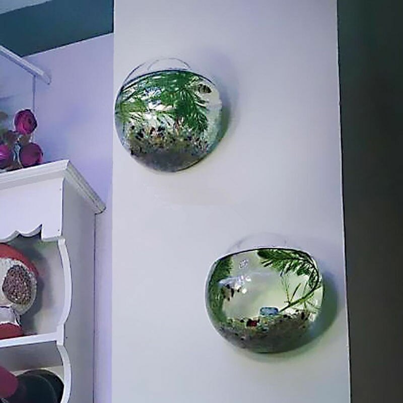 Havedekoration hængende plante blomst glaskugle vase terrarium væg akvarium akvariebeholder indretning haveartikler