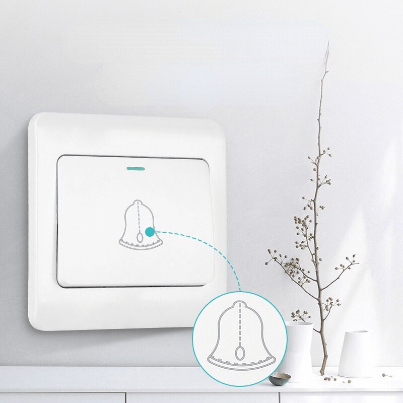 86 concealed access control switch panel button doorbell switch automatic reset small exit button community door opening